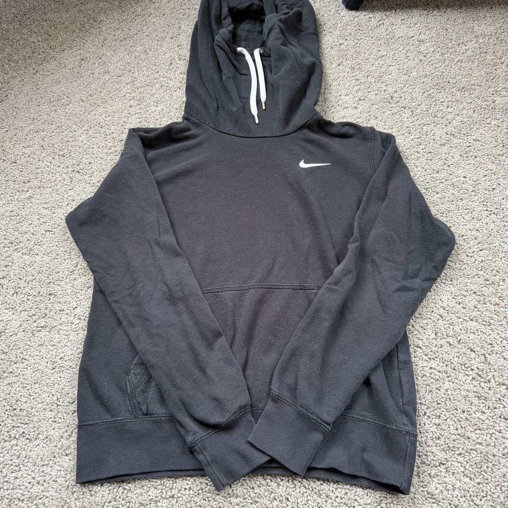 Women’s Nike Sportswear Club Fleece Funnel Hoodie Black Size Small